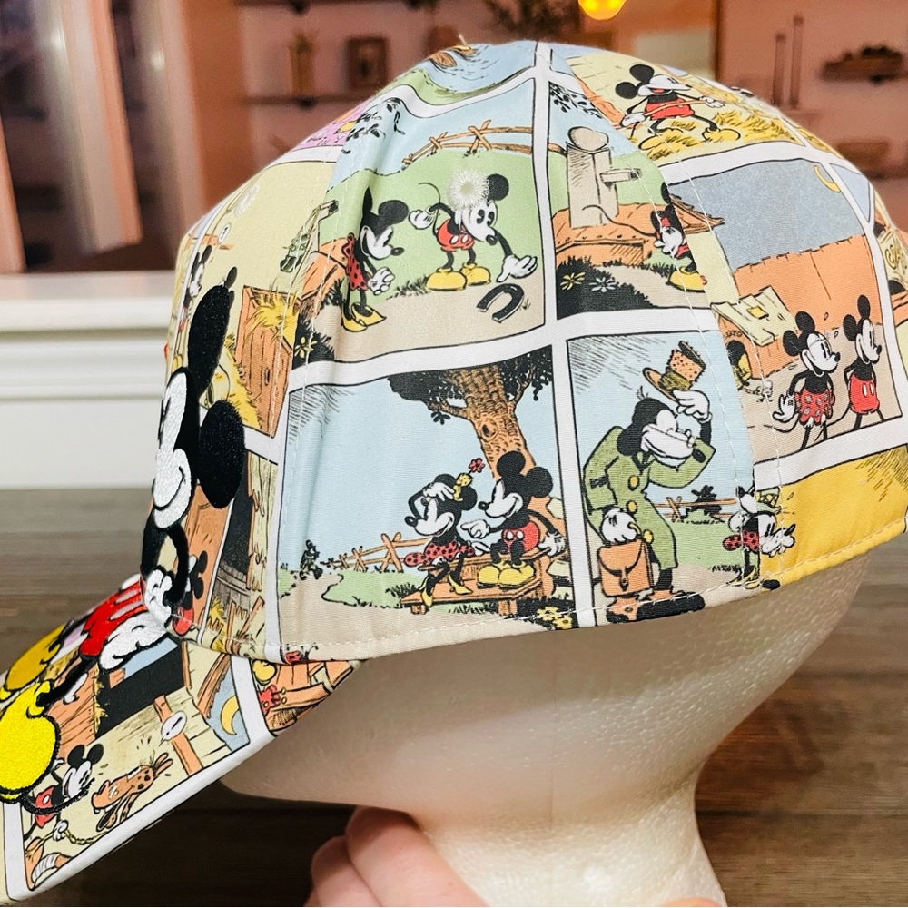 Disney Embroidered Mickey Mouse Comic Strip Cartoon Baseball Cap - Picture 5 of 7